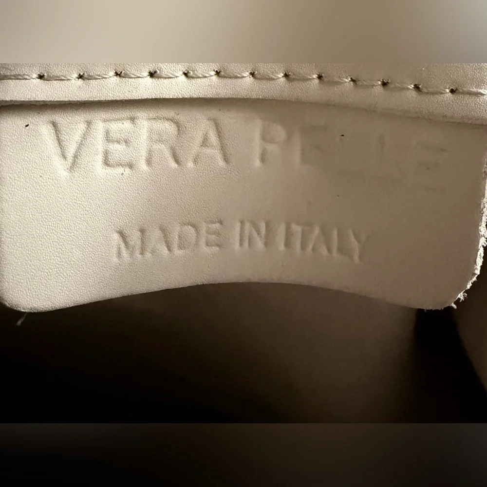 Vintage Vera Pelle Italian Leather Colorblock Tote – Made in Italy - Picture 9 of 11